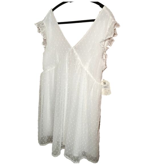 Alterd State - White Polka Dot - Ruffle Tie Dress - Picture 1 of 14